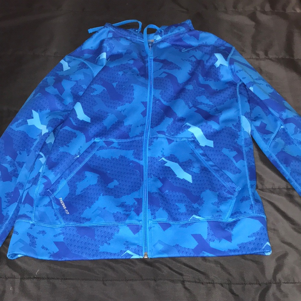 Blue cammo sweater